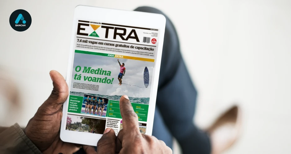 Imagem de telejornal representando a Band News, disponível em alguns planos TIM Ultrafibra